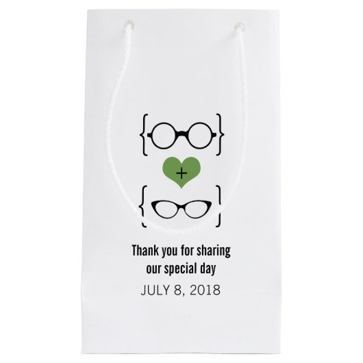 Sac cadeau verres Geeky vert (Devant)