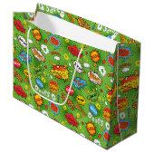 Sac cadeau vert bande dessinée (Devant Angle)