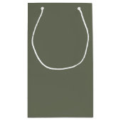 Sac cadeau vert mousse à deux tons - personnalisab (Dos)