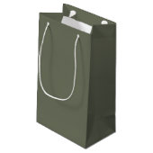 Sac cadeau vert mousse à deux tons - personnalisab (Dos Angle)