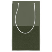 Sac cadeau vert mousse à deux tons - personnalisab (Devant)