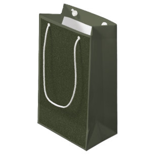 Sac cadeau vert mousse à deux tons (personnalisabl