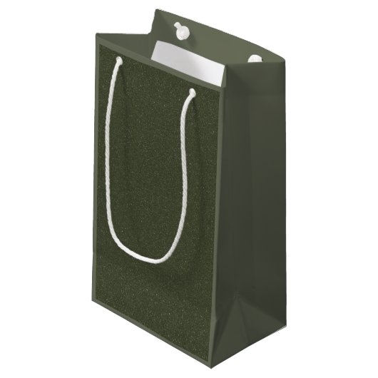 Sac cadeau vert mousse à deux tons (personnalisabl (Devant Angle)