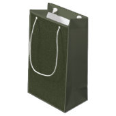 Sac cadeau vert mousse à deux tons (personnalisabl (Dos Angle)