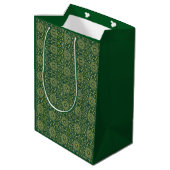 Sac cadeau vert & or Arabesque (Dos Angle)