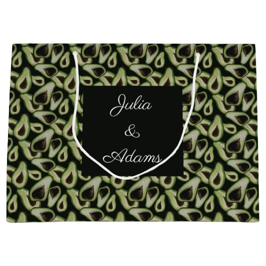 Sac Cadeau Vert Teinte Avocat (Devant)