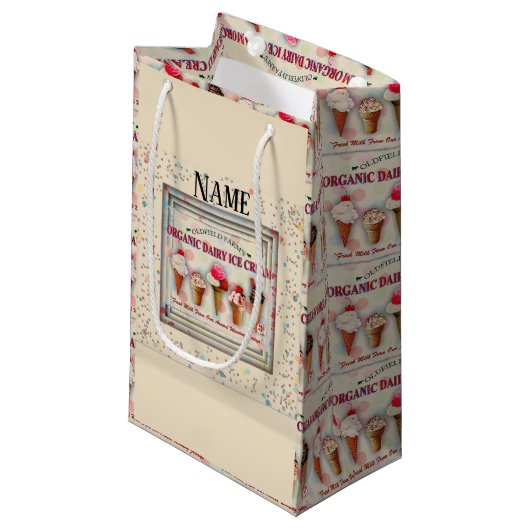 Sac cadeau vintage glacier (Devant Angle)