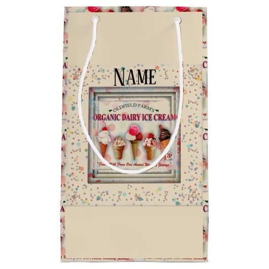 Sac cadeau vintage glacier (Devant)