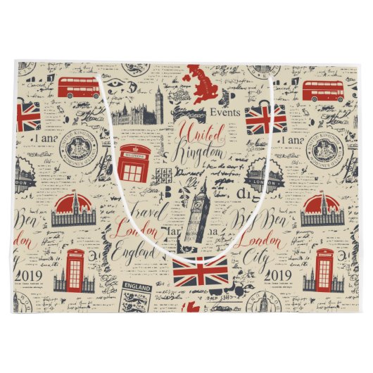 Sac cadeau vintage Londres (Dos)