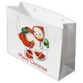 Sac cadeau vintage Snowman (Dos Angle)