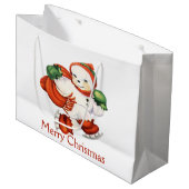 Sac cadeau vintage Snowman (Devant Angle)