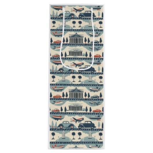 Sac cadeau Vintage voyage (Devant)