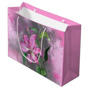 Sac cadeau violet rose Lily