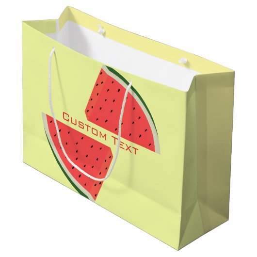 Sac cadeau Watermelon avec texte et couleurs perso (Devant Angle)