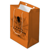 Sac cadeau Web Black & Orange Halloween Spider (Devant Angle)