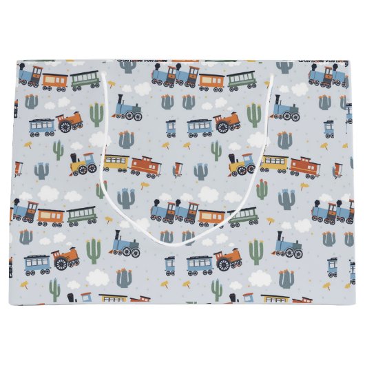 Sac cadeau Western Train Adventure | Cute Cactus (Devant)