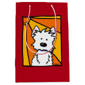 Sac cadeau Westie Sunshine KiniArt (Devant)