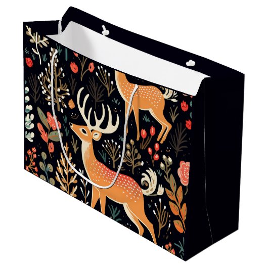 Sac cadeau Whimsical Deer - Grand (Devant Angle)