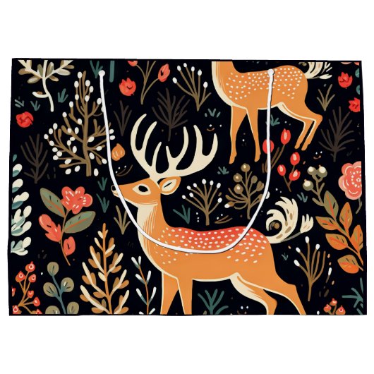 Sac cadeau Whimsical Deer - Grand (Dos)