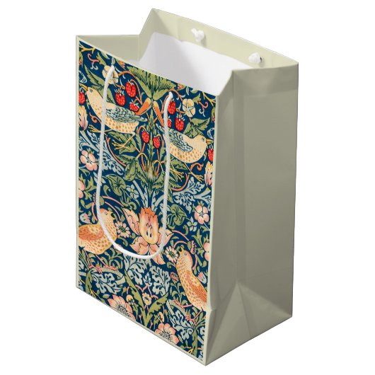 Sac cadeau William Morris Thief fraise (Devant Angle)