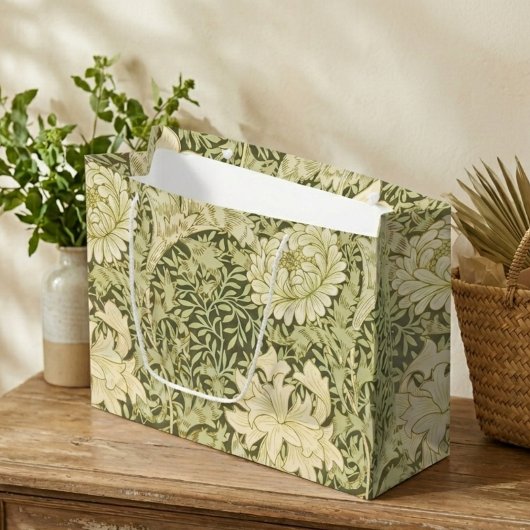 Sac Cadeau William Morris Vert Et Jaune