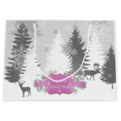 Sac cadeau Winter Wonderland - Magenta (Devant)