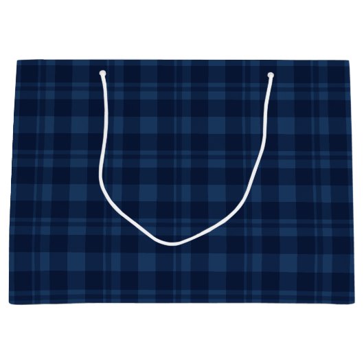 Sac cadeau Winterberry Blue Tartan Large (Devant)