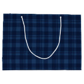 Sac cadeau Winterberry Blue Tartan Large (Dos)