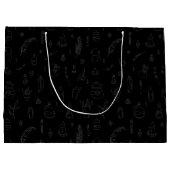 Sac cadeau Witchy avec joli ornement doodé (Dos)