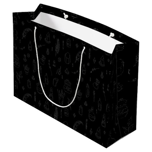 Sac cadeau Witchy avec joli ornement doodé (Dos Angle)