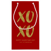 Sac cadeau XOXO Valentine Brossé Gold Foil (Dos)