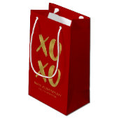 Sac cadeau XOXO Valentine Brossé Gold Foil (Dos Angle)