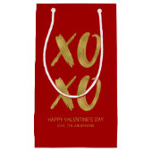 Sac cadeau XOXO Valentine Brossé Gold Foil (Devant)