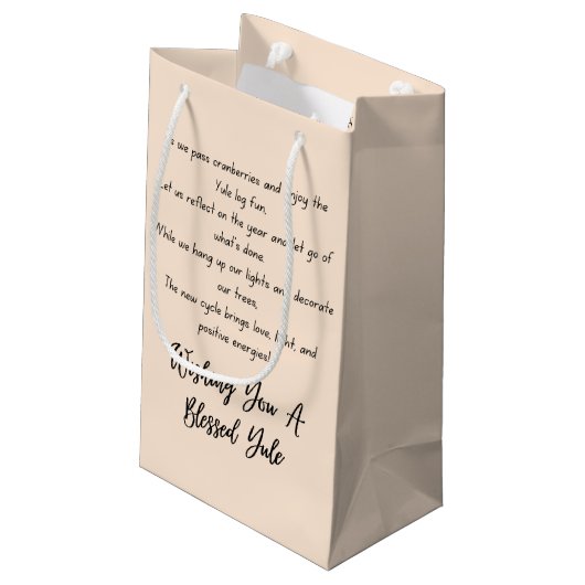 Sac cadeau Yule béni (Dos Angle)