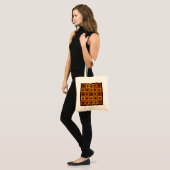 Sac Carré café - choisir style & couleur (Devant (modèle))