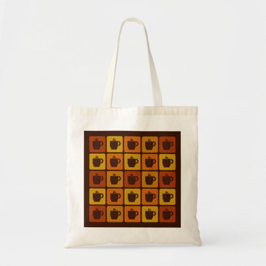 Sac Carré café - choisir style & couleur (Devant)