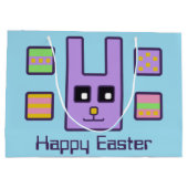 Sac carré de cadeau de lapin de Pâques (grand) (Dos)