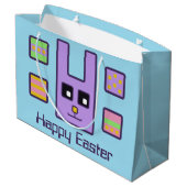Sac carré de cadeau de lapin de Pâques (grand) (Dos Angle)
