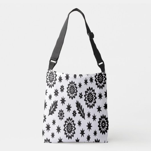 Sac carrossable blanc et noir Stars (Devant)
