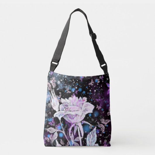 Sac carrossable Rose blanche (Devant)