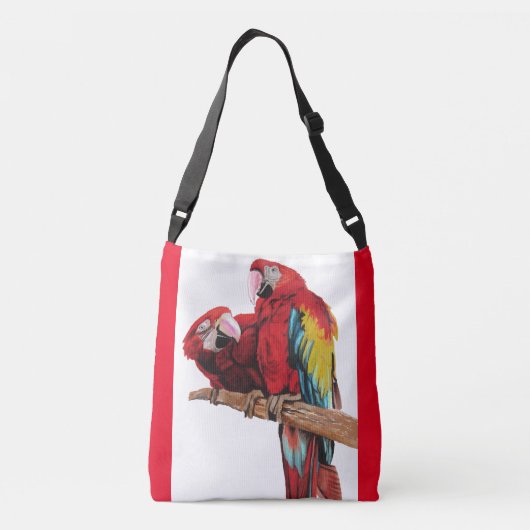 Sac carrossable rouge Macaw (Dos)