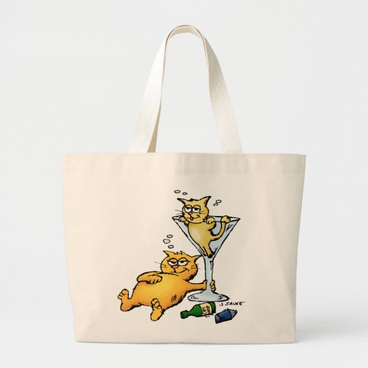 Sac Cartoon Cocktails et Chatons (Devant)