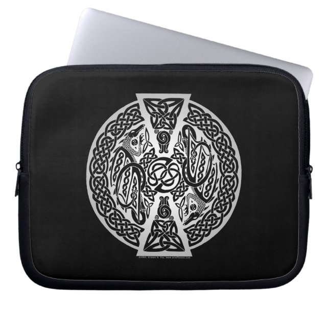 Sac celtique d'ordinateur portable de dragons (Devant)
