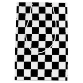 Sac Checkered noir et blanc audacieux de cadeau (Dos)