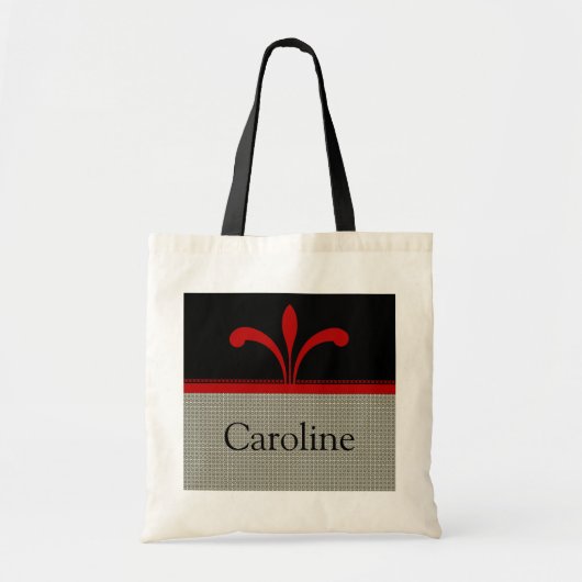 Sac Chic Floral, Rouge foncé (Devant)