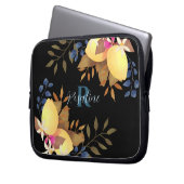 Sac citron chic monogramme noir électronique (devant gauche)