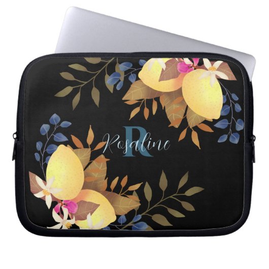 Sac citron chic monogramme noir électronique (Devant)