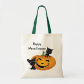 Sac Citrouille Chat Noir Halloween (Devant)