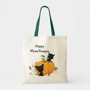 Sac Citrouille Halloween Black Kittens