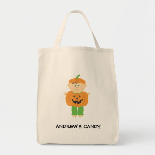 Sac citrouille ou traitement Halloween (Devant)